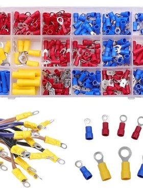300Pcs Butt Ring Spade Quick Disconnect Crimp Terminal Block