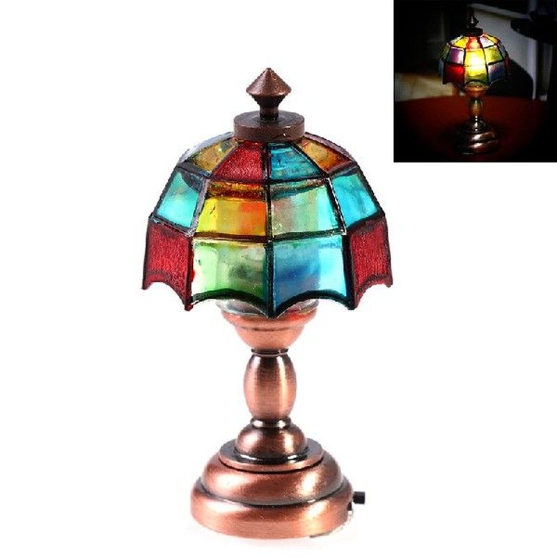 2022 New 1/12 Dollhouse Miniature Vintage Colored Shade