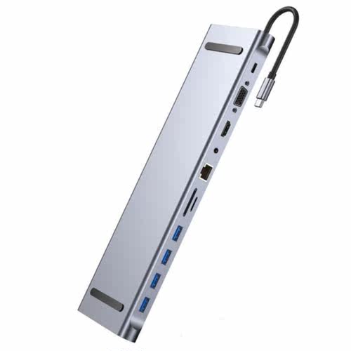 Aluminum Type-C Docking Station For Port 11 In 1 TYPE-C To U