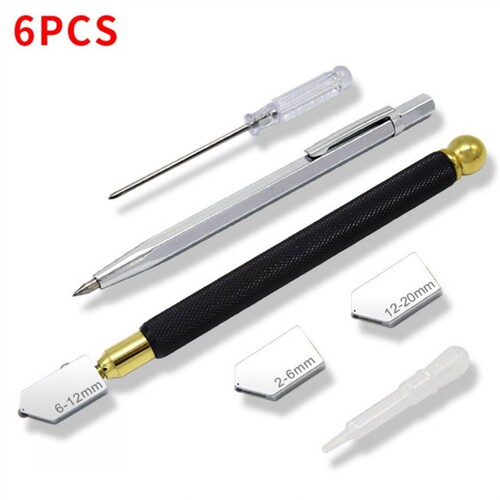 6Pcs/Set Professional Glass Cutter Diamond Tile Carbide Scri