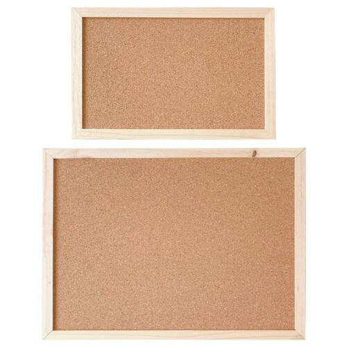 Cork Wood Wall Hanging Message Bulletin Board Frame Notice N
