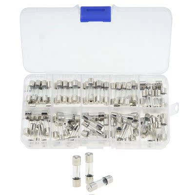 100PCS Set 0.2A-20A 5x20mm Quick Blow Glass Tube Fuse Assort