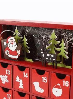 Kids Advent Calendar 2022 Wooden Holiday Decoration With