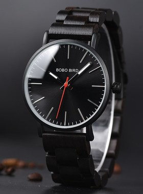 relogio masculino BOBO BIRD Wooden Men Wood  Male Quartz Wr