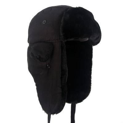 New 2022 Ushanka earflap hats Warm Winter Black Bomber Hat M