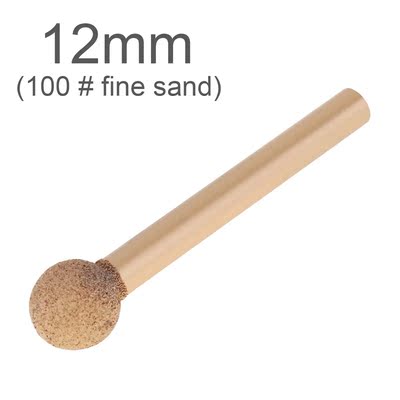 6 Handle Brazed Diamond Grinding Head 12mm 100# Fine Sand St