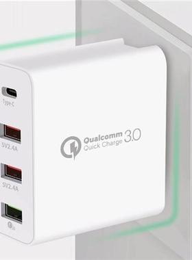 48W 4 Port Fast Charger Pd Type C Usb Charger Tablet Qc 3.0