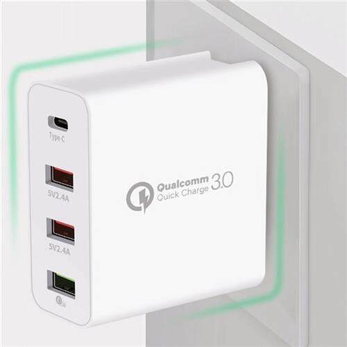 48W 4 Port Fast Charger Pd Type C Usb Charger Tablet Qc 3.0