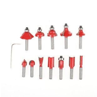 12 Pieces Milling Cutter 1/4 Shank Router Bits Set Woodworki
