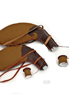 Leather Hip Flask Sheep Gall Inner Wine Bag Mongolia Minorit