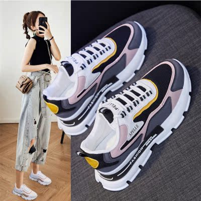 New Sneakers Comfort Summer Breathable Rhinestones Solid Sli