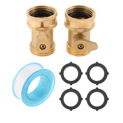 2 Pcs 3/4” Garden Hose Valve Heavy Duty Brass Shut Off