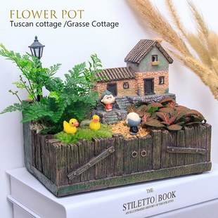 Micro Plant Decoration Resin Landscape Office Desktop Potted