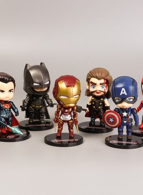 6pcs Avengers Cake Topper Cake Decorating Super Hero Party F