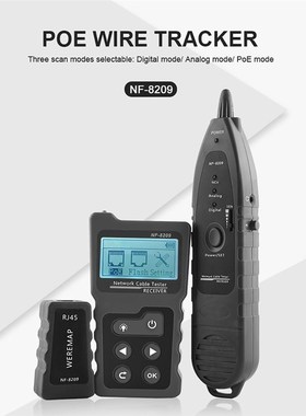 Multi-functional LCD Network Cable Tester NF-8209 PoE Checke