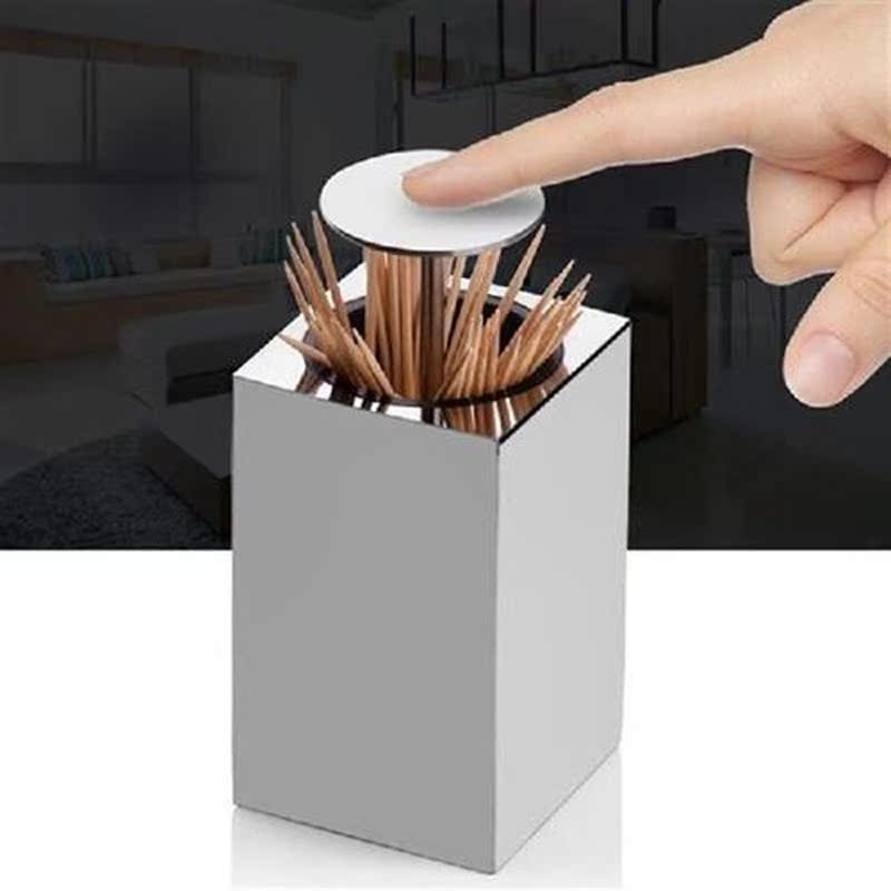 1PC Toothpick Holder Stainless Steel Rustproof Durable