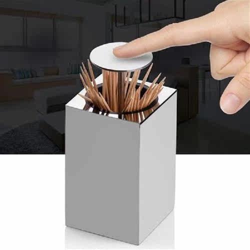 1PC Toothpick Holder Stainless Steel Rustproof Durable