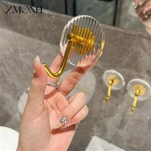 1pc Acrylic No Punching Hanging Wall Coat Hanger Wall Hook