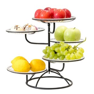 5 Tier Countertop Fruit Vegetables Basket Iron Snacks Storag