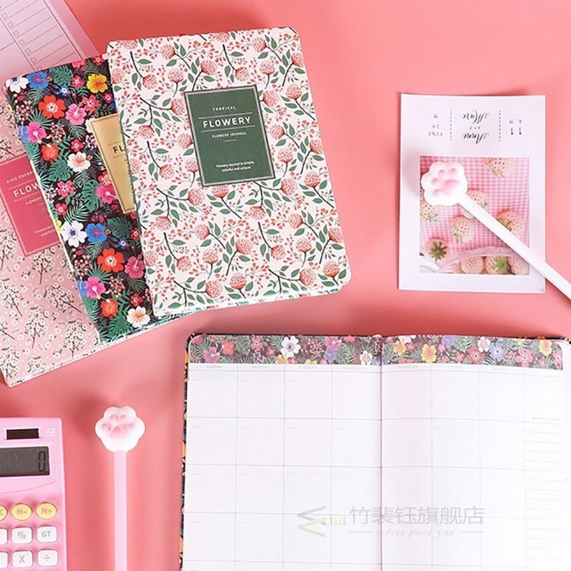 2021 Daily Weekly Monthly Planner A5 Flowery Notebook Time M