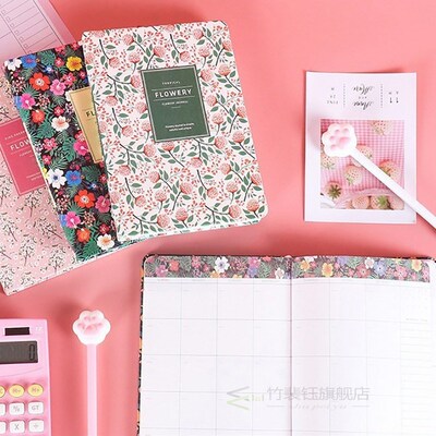 2021 Daily Weekly Monthly Planner A5 Flowery Notebook Time M