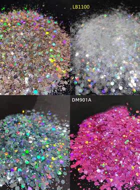 Holographic Mixed Hexagon Shape Chunky Nail Glitter Sequins