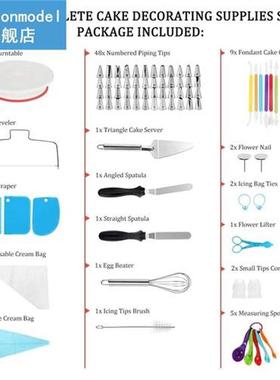 130Pcs Pastry Bags Tips 48 Icing Piping Nozzles   Cream Reus