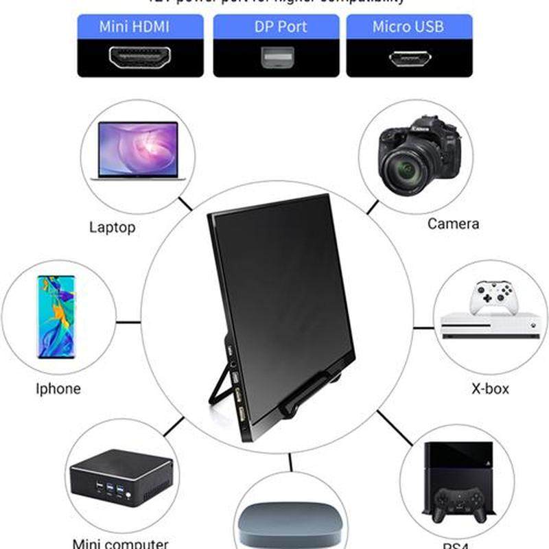 4K 15.6 Portable Monitor IPS LCD Screen 3840x2160 HD for PC