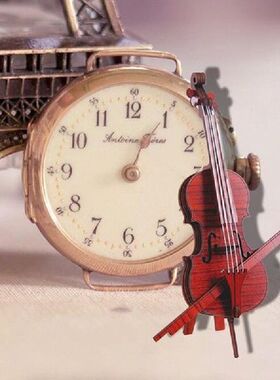 1Set Wooden DIY House Ferris Wheel Violin Style 3D