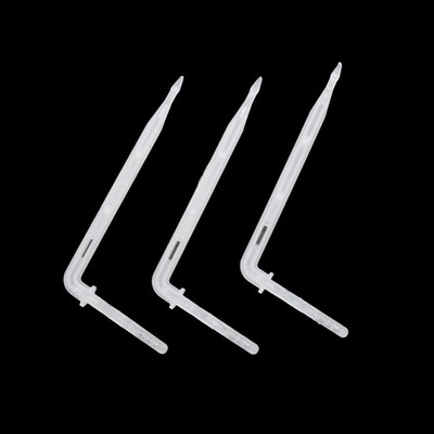White Drip Emitter Curved Arrow Dripper 4/7mm Hose Interface