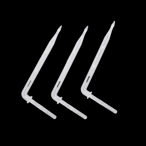 White Drip Emitter Curved Arrow Dripper 4/7mm Hose Interface