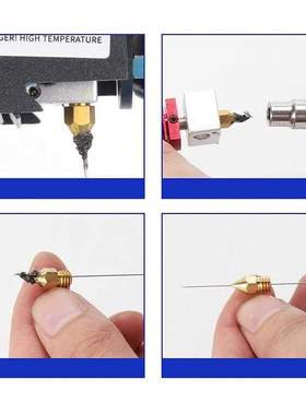 3D Printer Accessories Stainless Steel and MK8 Brass Nozzles