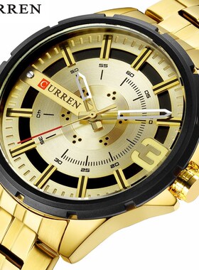 Gold Watches for Men Luxury Brand CURREN Watch Business Men
