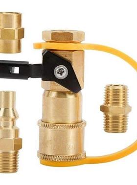 4Pcs RV Propane Quick Connecting Adapter 1/4 Inch Shutoff Va