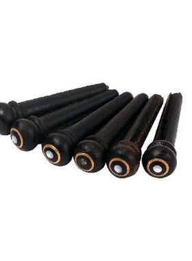 6pcs Acoustic Guitar Replacement Ebony Bridge Pin String