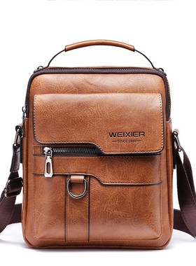 New Arrival Fashion Vintage Business PU Leather Men Messeng