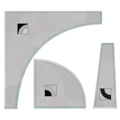 3pcs/set Acrylic Stencil Fan Shaped Quilting Template For