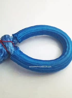 Blue 10mm*80mm AV Winch Shackle,Synthetic Winch Rope, Soft S