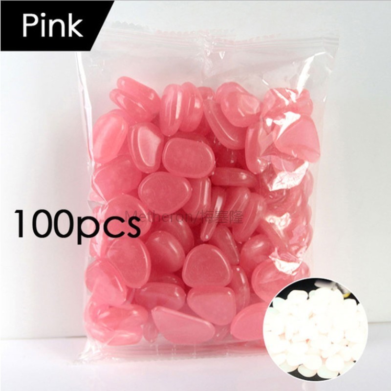 *100/500 PCS Garden Decoration Glow In The Dark Stones Glowi