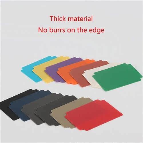 12Pcs Multicolor Frosted Card Separator with Tabs for Game