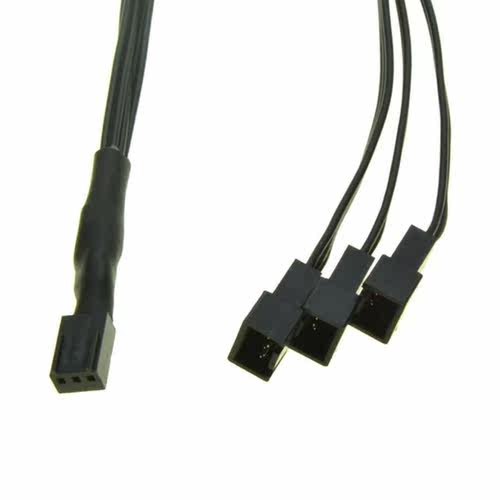 12V 3Pin Fan PWM 1 to 3 way Power supply Extension Cable Y S