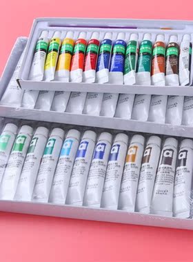 12/24 Colors Professional Acrylic Paints Brush Set 12ml Tube