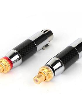 2Pcs XLR Male Female to RCA FEMale Socket Adapter Gold Balan