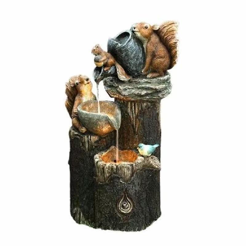 Animal Garden Statue With Led Lights Garden Lights Water图片