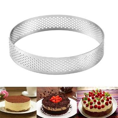 1Pcs Circle Cake Mould With Hole Permeability Stainless