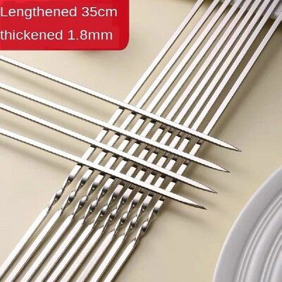 35cmSkewers Barbecue Reusable Grill Stainless Steel Skewers