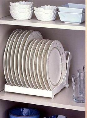 Foldable Dish Plate Drying Rack Organizer Drainer Plastic