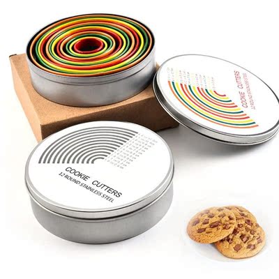 Set Of 12 Round Cookie Cutter Circle Biscuits Cutters With S