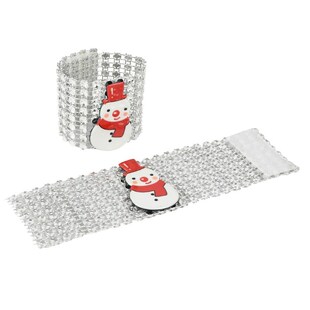 5pcs Red Gold Silver Napkin Ring Chairs Buckles Cute Xmas Tr