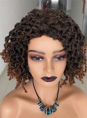 Short Braided Wigs For Black Women Short Dreadlock Wigs Afro